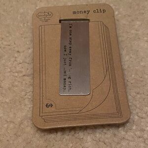 Mud Pie Silver Money Clip with Engraving
